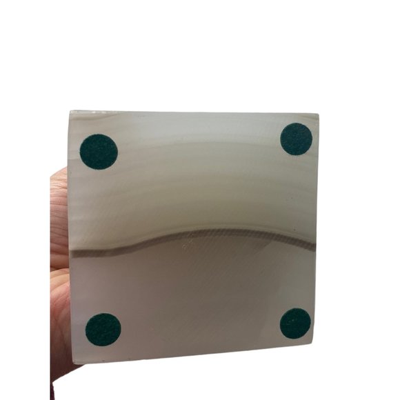 Vintage Cream Alabaster Obelisk Sculpture approx 13" - Picture 5 of 7